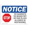 Signmission OSHA Sign, No Hairnets No Beard Nets No With, 10in X 7in Rigid Plastic, 10" W, 7" H, Landscape OS-NS-P-710-L-14641 - alternate 1